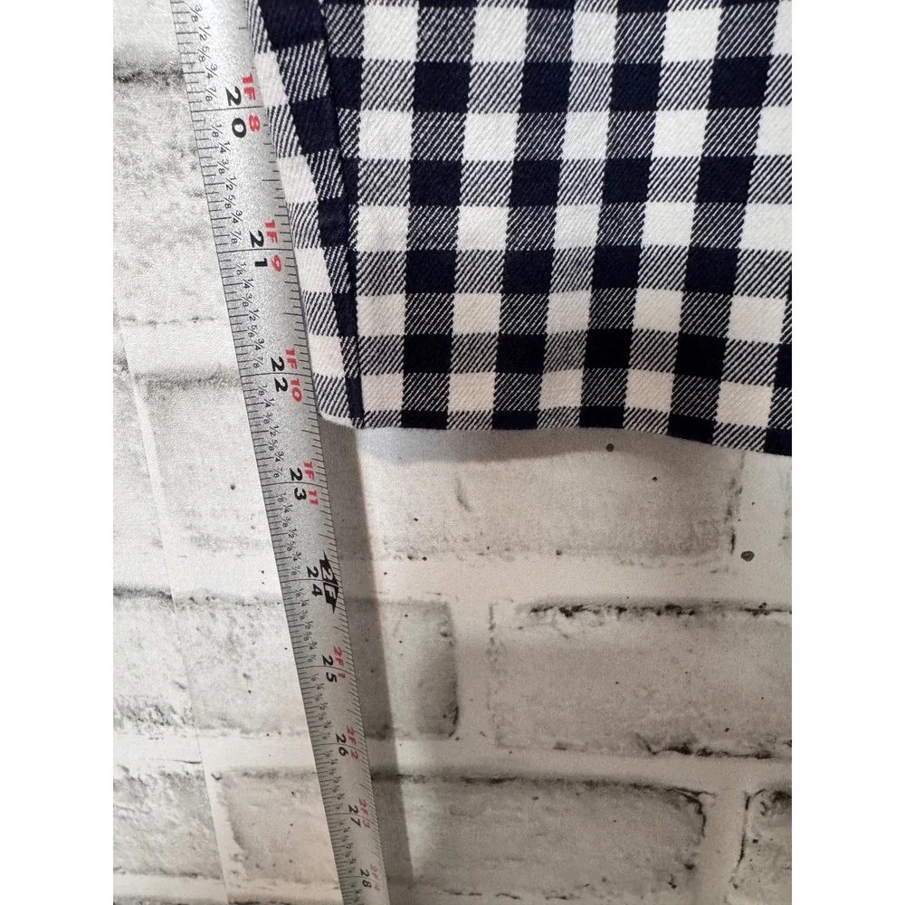 J. Crew Winnie‎ Pant Navy White Gingham Check Ankle Length Size 8